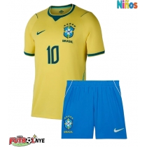 Camiseta Brasil Neymar Jr #10 Primera Equipación para niños Mundial 2026 manga corta (+ pantalones cortos)